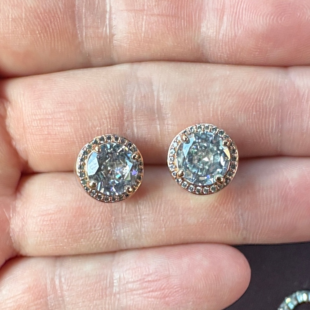 Henri Bendel Gold and Silver Crystal Earrings - Picture 1 of 3